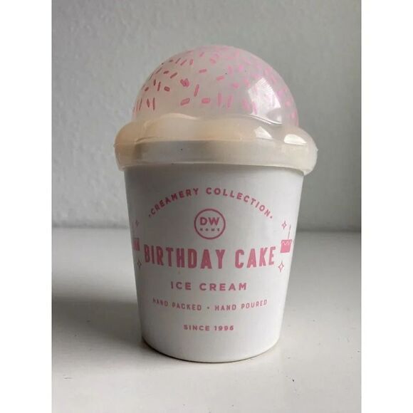DW Home Birthday Cake Scented Candle 10.8 Oz Creamery Collection Decorative Lid - Picture 1 of 9